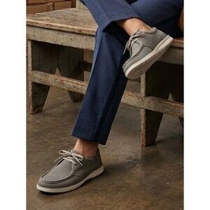 Clarks Forge Run Olive Canvas Comfort Office Moc Sneakers Shoes Men's 10.5 NWT